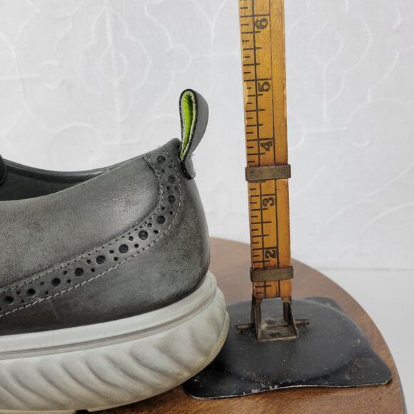 ECCO Mens St 1 Hybrid Lite Brogue Wingtip Magnet Shoes 10 Gray Leather Oxford - Picture 13 of 16